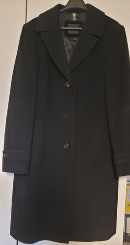 Schwarzer wollmantel von gil - wollmantel,