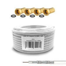 50m Koaxialkabel 135db Sat Kabel Satellitenkabel Antennenkabel HD 4 x F Stecker