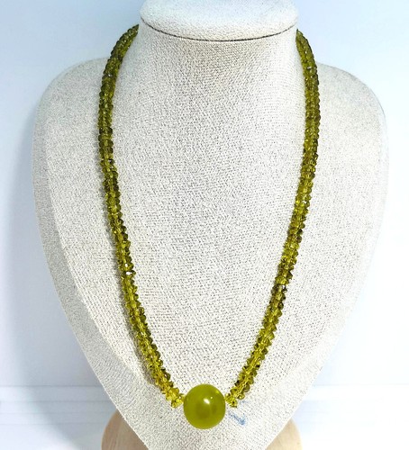 Echte peridot kette facettiert - peridot-kette,
