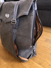 QWSTION Tote Organic Washed Grey Rucksack Beuteltasche Canvas Tasche