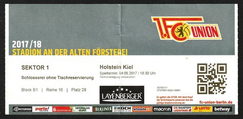 Ticket 2017 1 fc - 2017/18, union