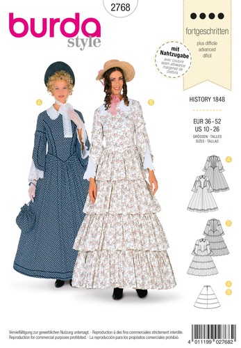 Schnittmuster history burda - schnittmuster,