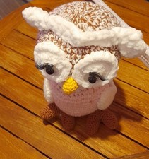 Eule, selbst gehäkelt, mit Sicherheitsaugen, Geschenke, Spielzeug,Deko