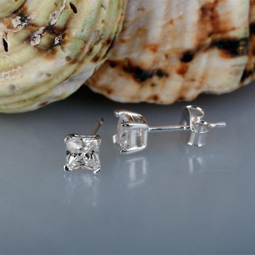 925 sterling silber ohrstecker - silber,