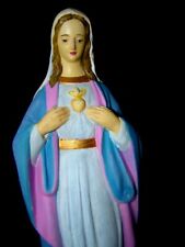 840026 Antike Madonna 35,5 cm Heiligenfigur Statue 1920 Maria Mutter Gottes Gips