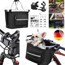 Fahrradkorb Lenkerkorb Hunde Rucksack Einkaufstasche abnehmbar Vorne Lenkerkorb