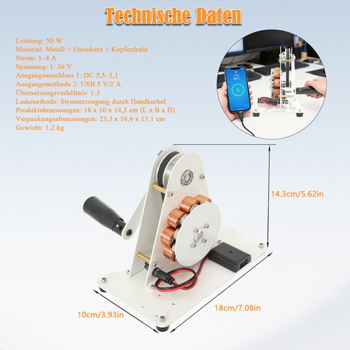 50w handkurbel generator - 50w,