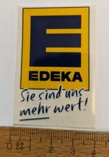 Aufkleber Sticker Edeka Logo Supermarkt Sie sind uns mehr wert Retro E