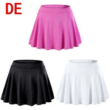 DE Mädchen Rock Tennis Golf Skort Einfarbig Sport Rock Kordelzug Tennisrock