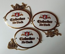 3 Porzellan Zapfhahnschilder Einbecker Ur-Bock Bier Werbung .