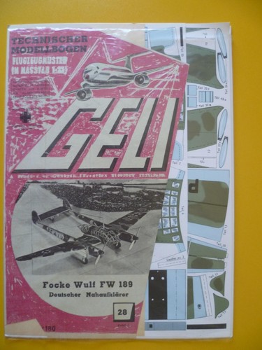 Modellbogen geli 189 focke - modellbogen, fw