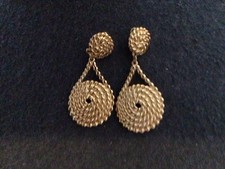 Ohrringe Clip Orientalisch 6,5 Cm ,36 Gr . Vergoldet 