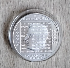 10€ Gedenkmünze Deutschland 2010 100. Geburtstag Konrad Zuse in Münzkapsel
