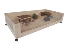 Kleintiergehege "Eve" Meerschweinchengehege Holz, Holzkäfig, kleintierkäfig