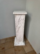Galeriesockel MARMOR Blumen DEKO SÄULE MASSIV GEARBEITET 110 x 35 cm MARMORSÄULE