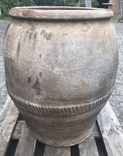 Ton fass antik glasiert - ton,