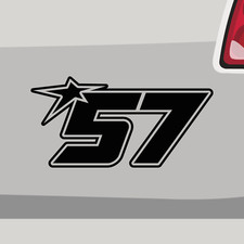 Aufkleber Startnummer 57 mit