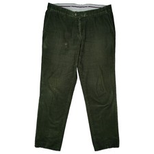 Hiltl Herren Jeans Hose Cord Chino Straight regular stretch 26 XL W38 L30 grün