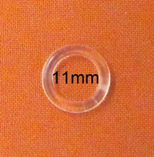 10 Gardinenringe transparent 11 x 16mm Kunststoffringe Raffhalter Ringe Gardinen