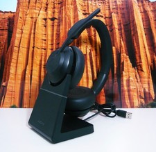 Jabra Evolve2 65 Bluetooth Headset mit Ladestation - Schwarz
