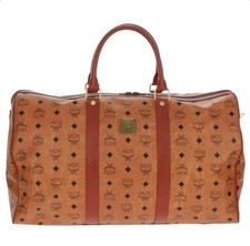 MCM Visetos Cognac Leather
