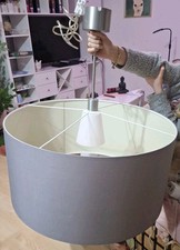 IKEA Rismon Deckenlampe Grau 70 cm + Pendel Januari