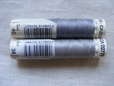 Nähgarn Gütermann Garn Konvolut 2 Rollen grau 40 38 hellgrau Allesnähe Polyester