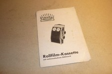 Betriebsanleitung einer Plaubel Rollfilm - Kassette !