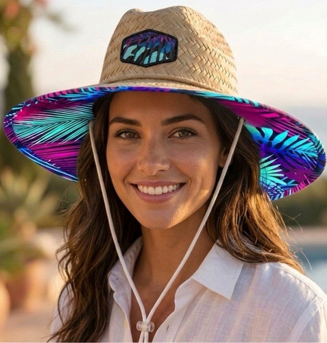 Straw lifeguard wide brim - straw,