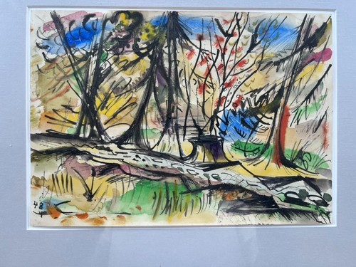 Aquarell 1948 baumgruppe - 1948,
