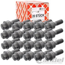 20x FEBI RADSCHRAUBE KEGELBUND AUßENSECHSKANT ALUFELGEN für AUDI A8 + Q3/5/7/8