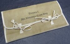 alte Leinentasche 5 Instrumente Arztbesteck Feldarzt Kornzange Arterienklemme