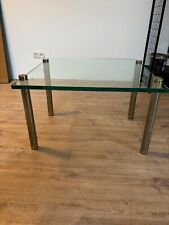 Vintage Tisch Couchtisch Beistelltisch Table C-Tisch Glas Metall