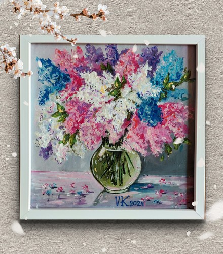 Flieder vase 22cm acryl - flieder,