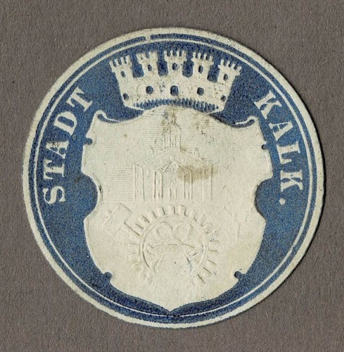 Siegelmarke köln stadt - stadt, kalk.