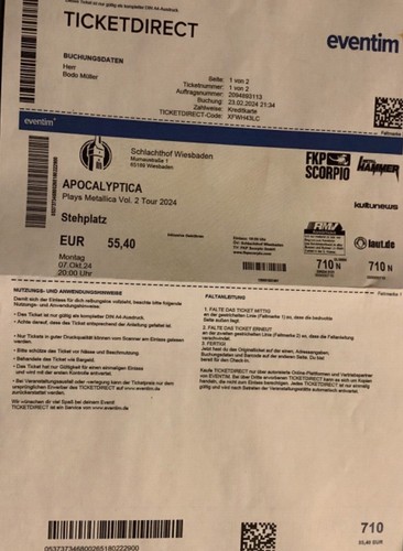 2xkonzerttickets 24 - 2xkonzerttickets, 7.10.24