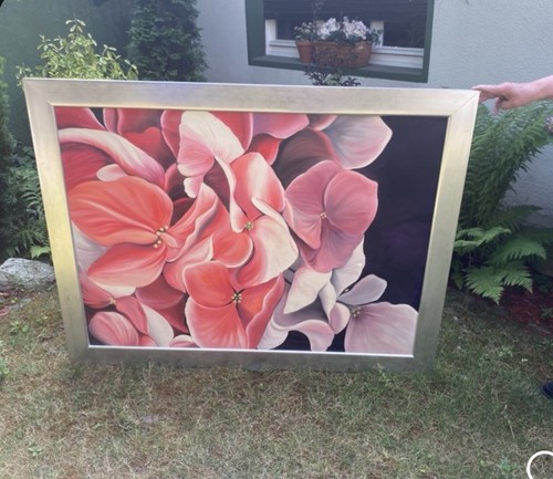 ölbilder mit rahmen - , blumen
