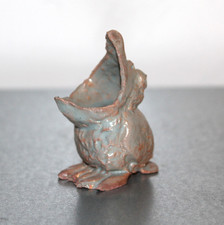 Kleine Ton Figur Baby Vogel mit offenem Schnabel 5,5 cm Minifigur Handarbeit