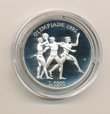 Olympische Spiele 1992 San Marino Sportler Silber PP