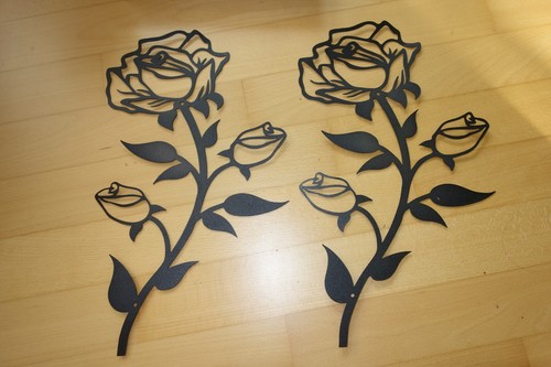 Metall wanddeko rosen - 2x,