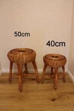 Handgeflochtener Weidenhocker Korb Korbhocker Stuhl Badhocker Weide Kinderstuhl