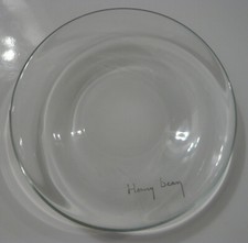 Henry Dean Teller unbenutzt Glas klar 10,5 cm handgefertigt Tellerchen