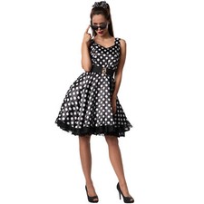 Kostüm Damen Rockabilly 50er Rock´n´Roll Petticoat Kleid Polka Fasching Karneval