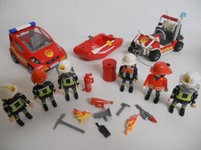 Feuerwehr Fahrzeug Auto Schlauchboot + Figuren + Zubehör + Rettung + Playmobil