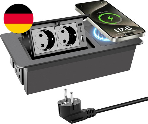 Versenkbare steckdose fach - steckdose, 2-fach
