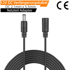 12V Netzteil Verlängerungskabel DC Stecker + Buchse 5,5/2,1mm LED Stromkabel SW