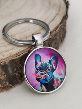 Französische Bulldogge Schlüsselanhänger | Geschenk Französische Bulldogge