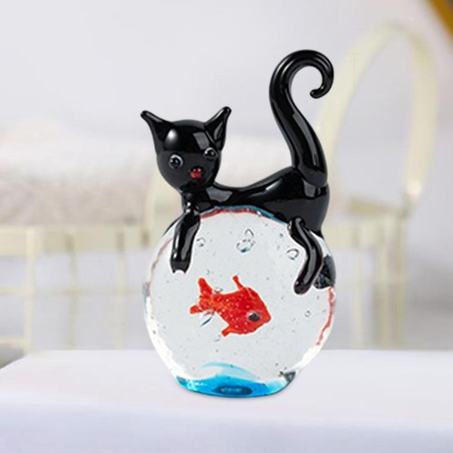 Mini glasstatue katze - mini-glasstatue,