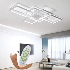 LED Deckenleuchte Dimmbar Fernbedienung Rechteck Wohn&Schlaf zimmer lampe modern