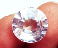 Rund Schliff Weiß Saphir 8 +